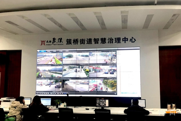 ▲簇桥街道智慧治理中心