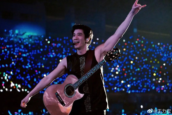 王力宏演唱会照片 图片来源：王力宏微博