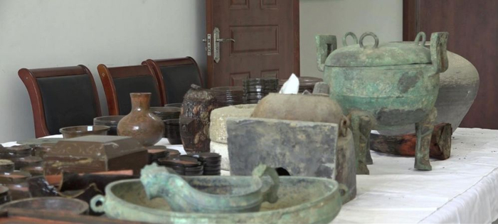 太康警方追缴的部分文物。太康县公安局供图