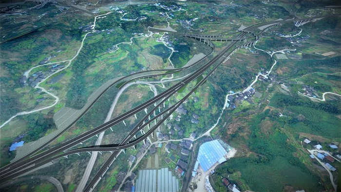 万开达项目效果图  重庆高速铁建万开达高速公路公司供图