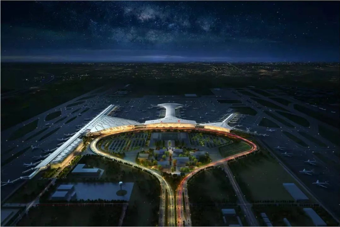 天津滨海机场三期改扩建工程效果图