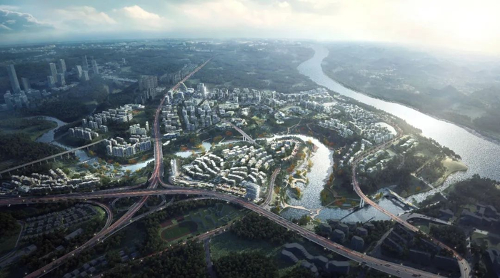 重庆的公园城市——麓悦江城（央广网发 万华供图）