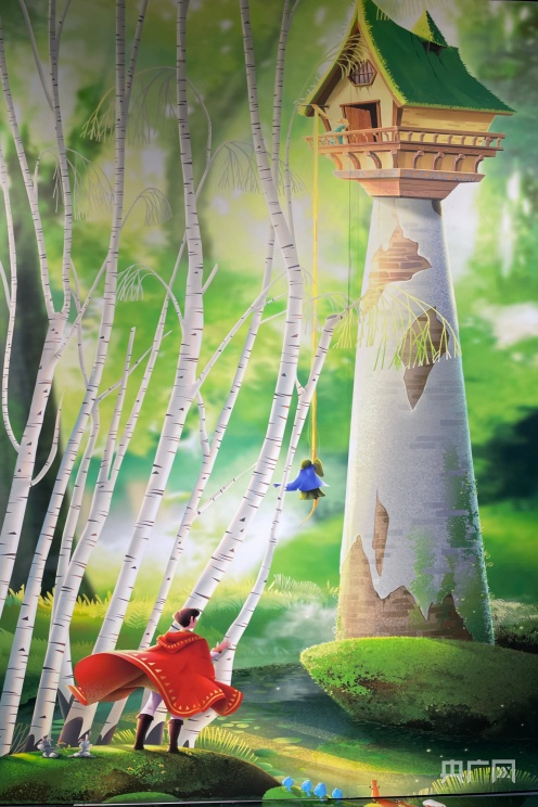 中国插画师的原创插图（央广网发 白刁尹摄）