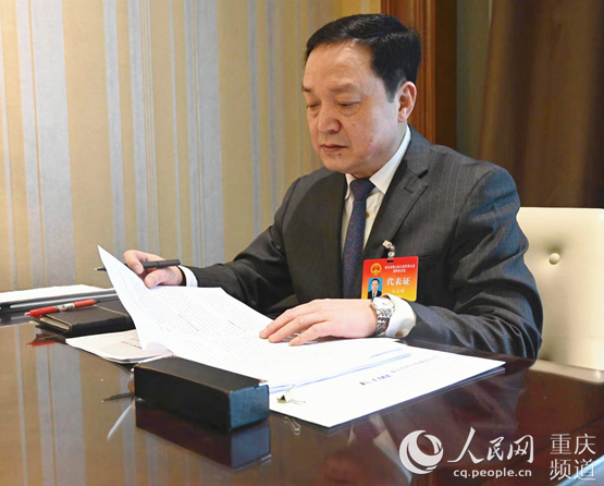 重庆市人大代表、重庆机电集团党委书记、董事长王玉祥。 重庆机电集团供图