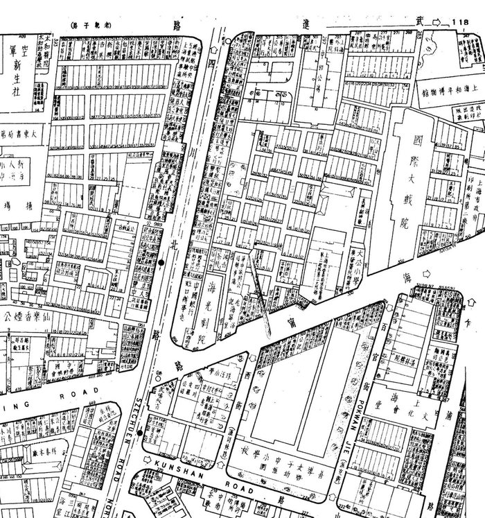 行号图录上的今潮8弄区域（左上角）