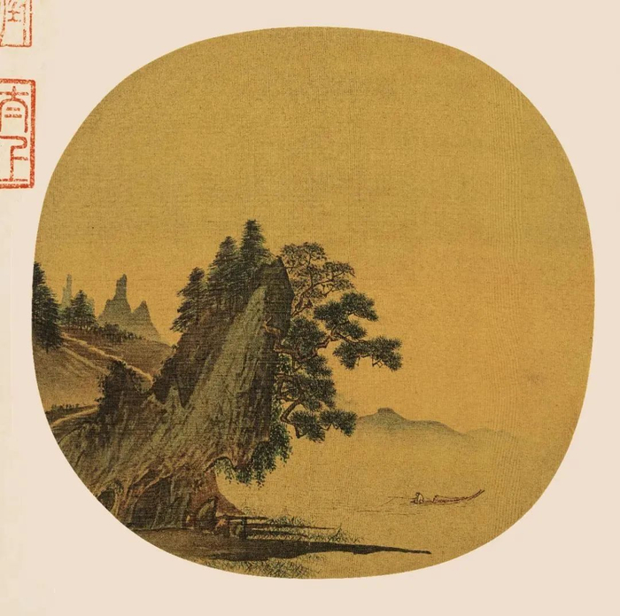 南宋 佚名《松湖钓隐图》 辽宁省博物馆藏