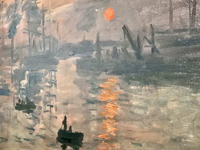 莫奈《日出·印象》，局部细节 图 周之桓