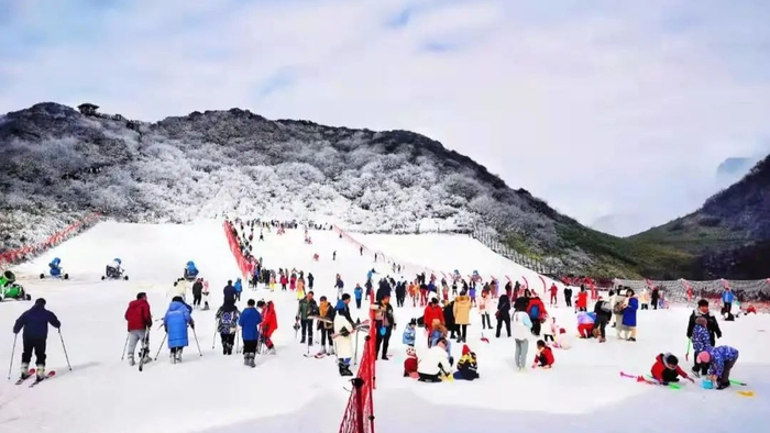 金佛山滑雪场（央广网发 重庆市地理信息和遥感应用中心供图）