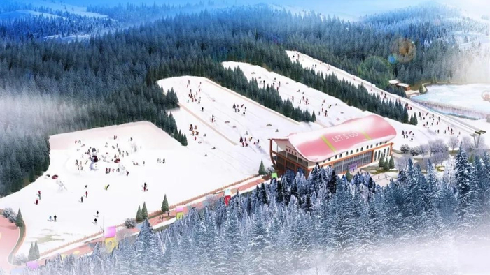 石柱冷水国际滑雪场（央广网发 重庆市地理信息和遥感应用中心供图）