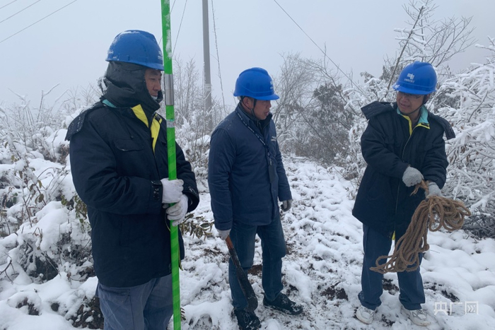 电力工人巡线忙 （央广网发  七星关区融媒体中心供图）