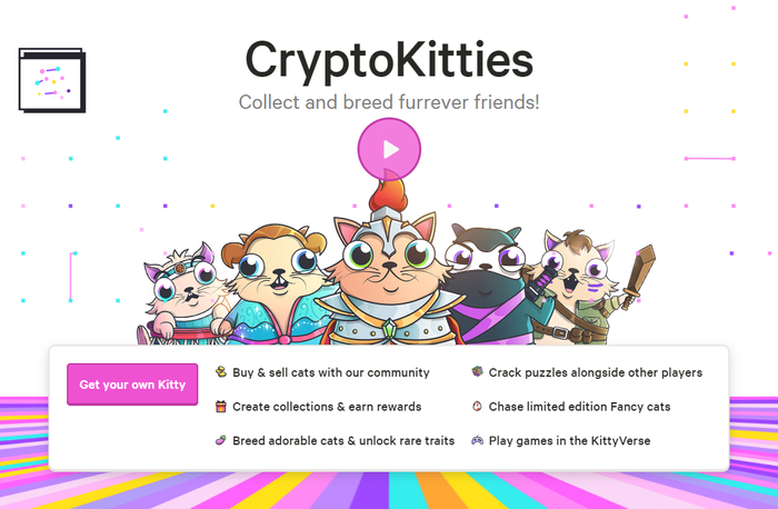 加密猫。图片来源：加密猫官网