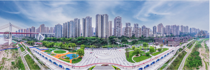 改造提升后的九龙滩广场 市住房和城乡建委供图