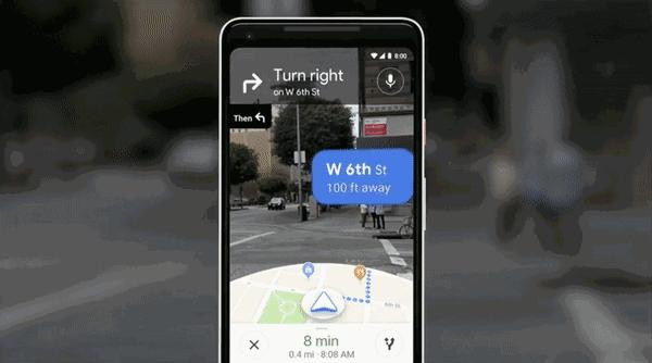 ▲Google Lens进行实况导航