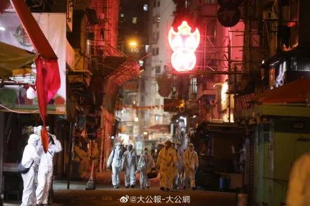 香港“封区抗疫” 图源：大公文汇
