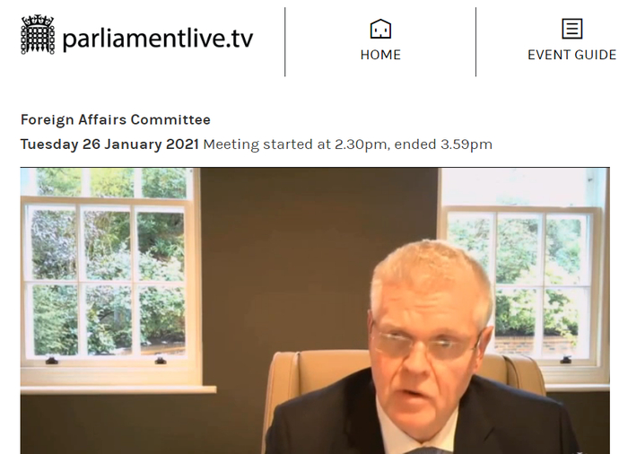 图片截取自英国议会官网