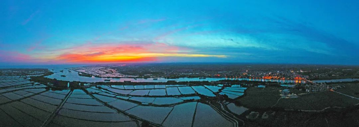 △九洲江出海口。郭龙碧 摄