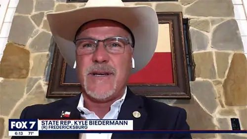 得州州议员凯尔·比德曼，视频截图