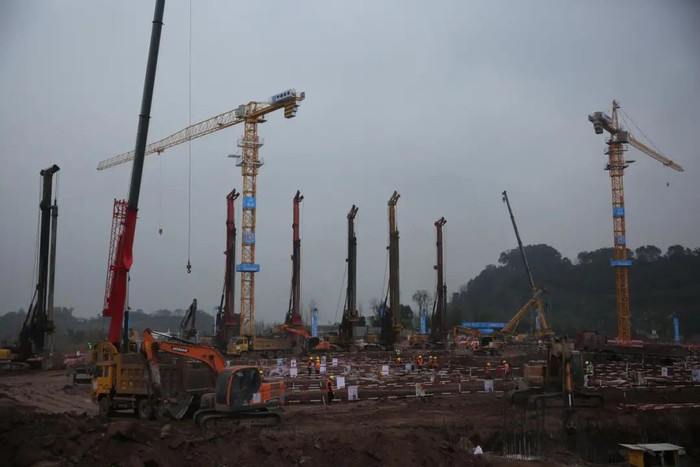 礼嘉智慧馆施工现场  陈昕 摄