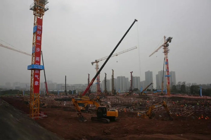 礼嘉智慧馆施工现场  陈昕 摄