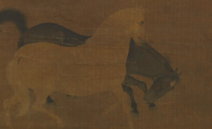 传唐韩幹《猿马》局部