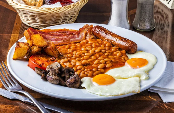 英式早餐中的茄汁焗豆。摄影/hansgeel，图/图虫·创意