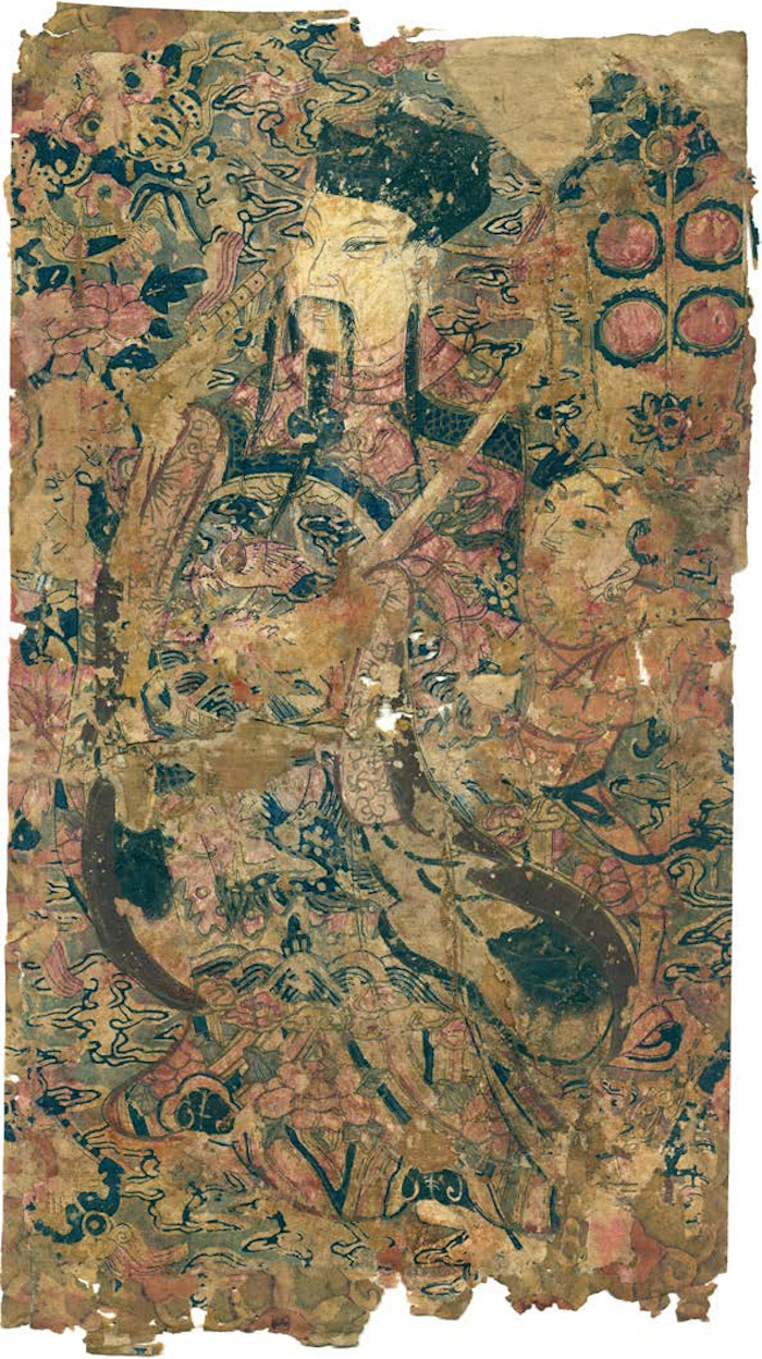 仙官门神 清代/门画/版印笔绘/各纵51厘米·横28.5厘米/天津杨柳青 