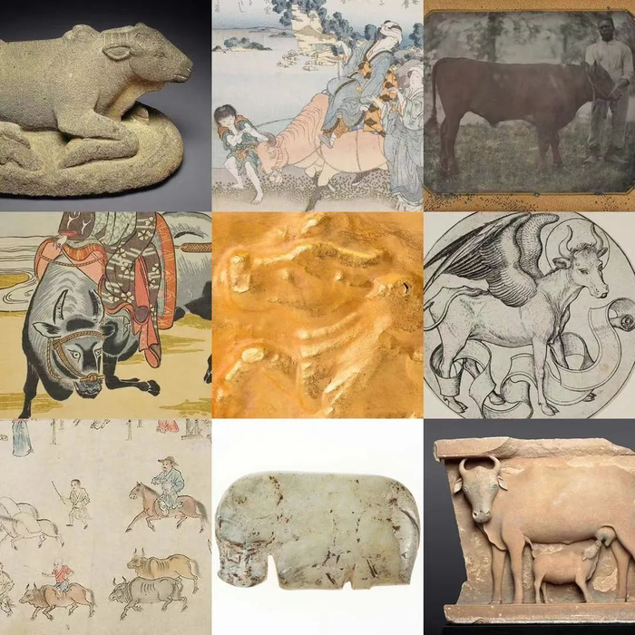 芝加哥艺术博物馆收藏的世界各地、不同时期描绘牛的艺术品