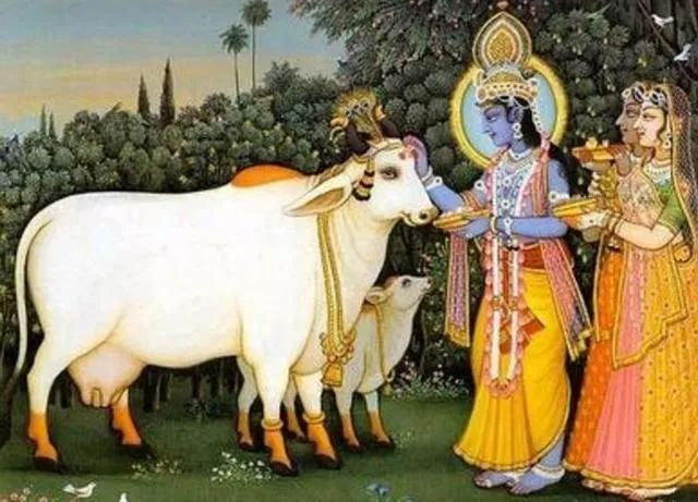 印度教三柱神之一湿婆的坐骑白色公牛南迪。