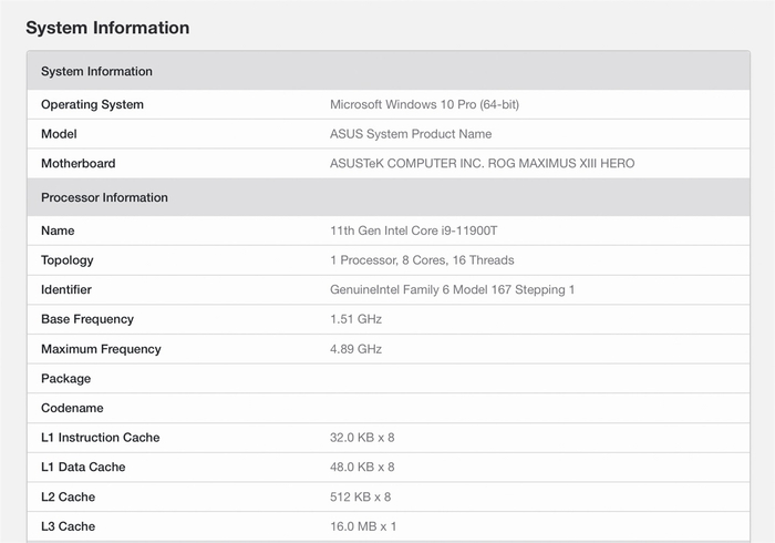 英特尔低功耗处理器 i9-11900T 现身：Geekbench 单核跑分超 1700__财经头条