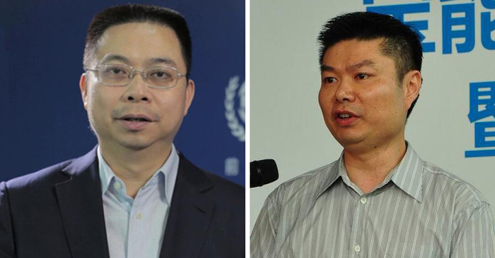 姚振华（左）与姚建辉（右）