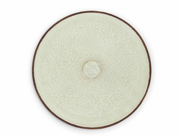 金代定窰白釉印花牡丹纹盏 泰华古轩藏品