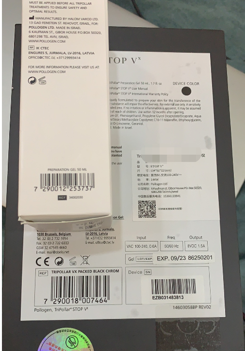 该射频仪并未完全中文标出使用说明