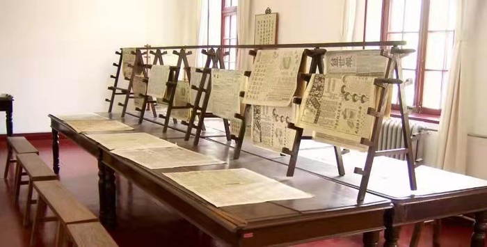 北大红楼新闻纸阅览室（第二阅览室），毛泽东曾在此工作。刘岳/摄