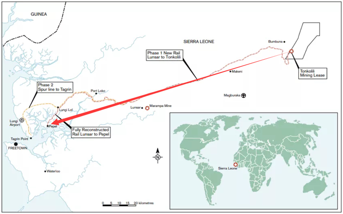 唐克里里铁矿大致位置（资料图）
