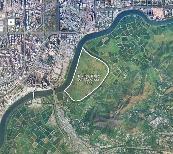 落马洲河套地区航拍照片 图源香港特区政府网站