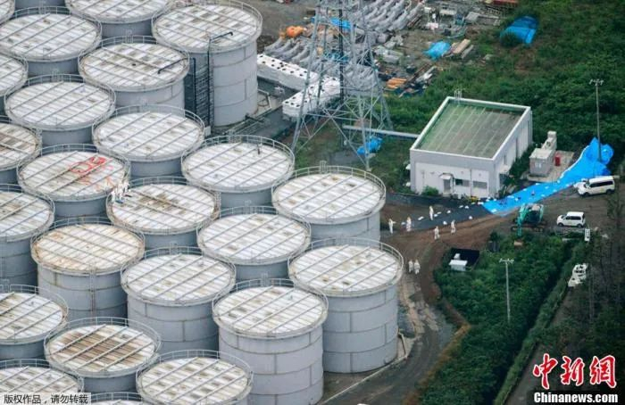 资料图：福岛第一核电站用于储存核污水的储水罐