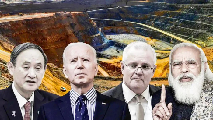 从左至右：菅义伟，拜登，莫里森，莫迪 图源：外媒