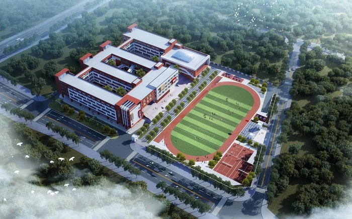 永祥实验中学（暂定名）鸟瞰图 图：重庆高新区微讯