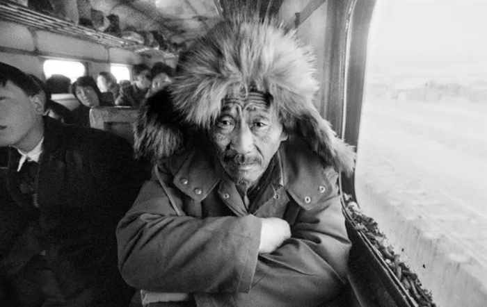 ▲老者。1989 ，双峰—长汀。