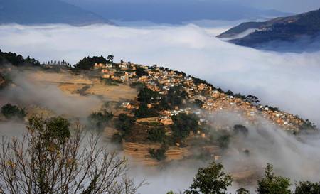 元江“云雾梯田”景观 图源：玉溪市人民政府网站