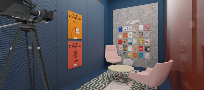 ▲海沃氏x第一财经展位采访间效果图