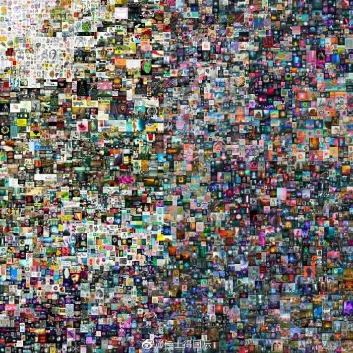 《每一天：前5000天》。佳士得微博截图