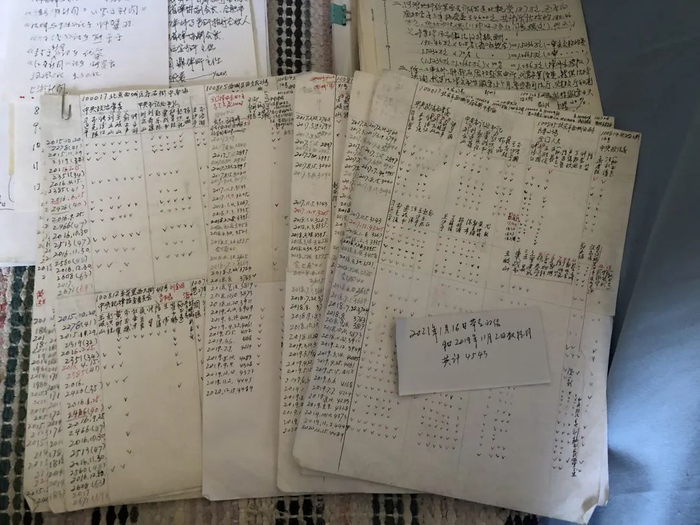 ▲这些年，张军寄出了4000多封申诉信。王翀鹏程摄