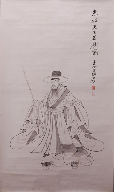     现代赵蕴玉临张大千《东坡先生笠屐图》 眉山三苏祠博物馆供图