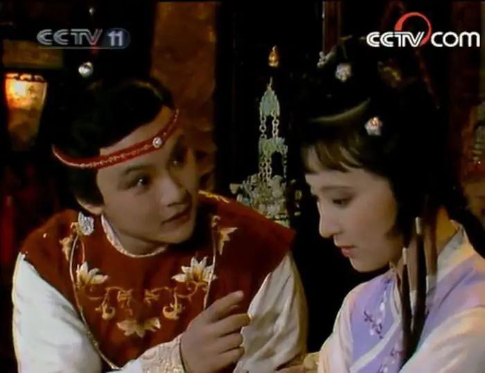 贾宝玉和林黛玉。图片来源：87版《红楼梦》视频截图