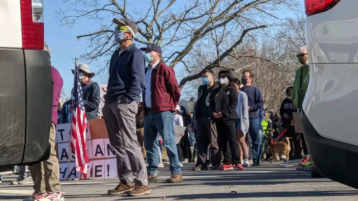 反亚裔歧视集会。/受访者供图