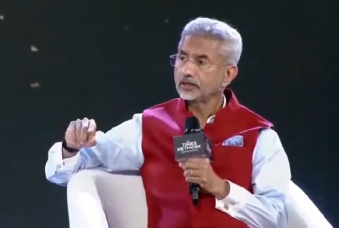 印度外长苏杰生参加26日印度经济会议&nbsp; 图源：印媒视频截图