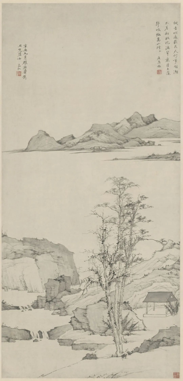 渐江仿倪山水图轴故宫博物院藏