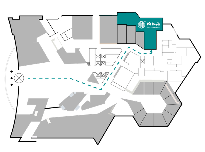 ▲柳林酒业展馆示意图