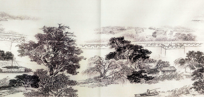 图为《京门九衢图》分段画卷——东直门篇鉴赏